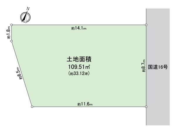 八王子市北野町 土地 区画図 八王子市北野町 土地 区画図