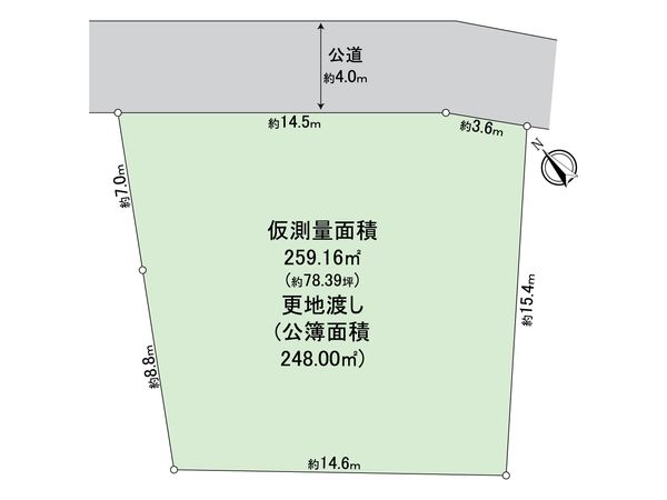 日野市西平山5丁目 土地 区画図 日野市西平山5丁目 土地 区画図