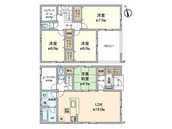 八王子市川口町 新築戸建 1号棟 間取図(平面図)