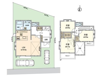 八王子市大谷町 戸建 間取図(平面図)