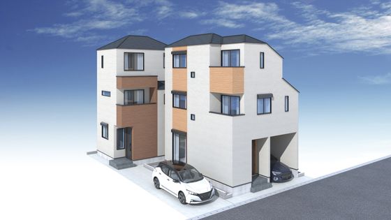 八王子市子安町1丁目 新築戸建 1号棟 外観パース図