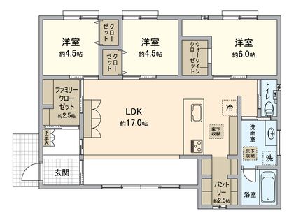 八王子市小宮町 新築戸建2号棟 間取図(平面図)