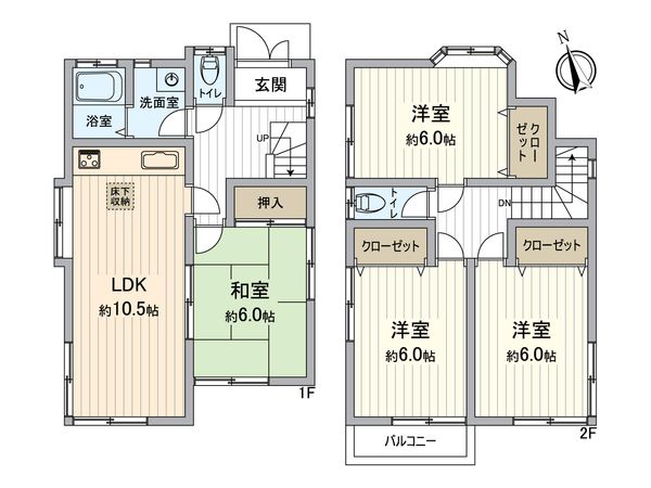 八王子市中野上町4丁目 戸建 間取図(平面図)