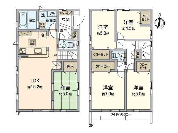 八王子市富士見町 新築戸建 間取図(平面図) 八王子市富士見町 新築戸建 間取図(平面図)