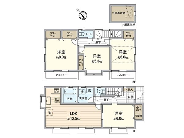 八王子市美山町 戸建 間取図(平面図)