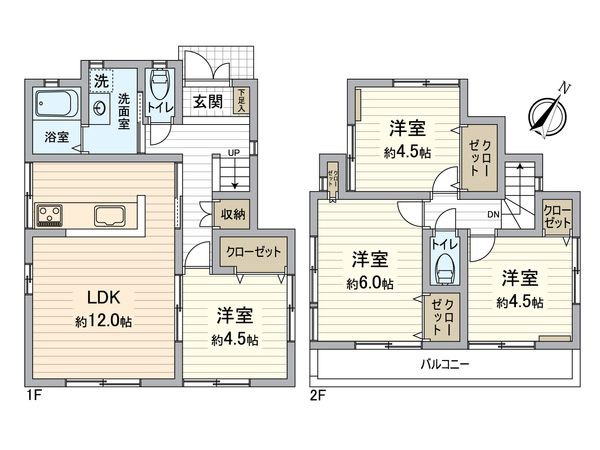 八王子市石川町 戸建 間取図(平面図)
