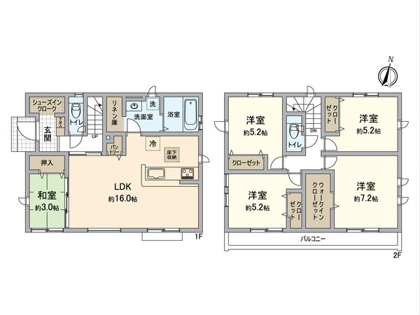 八王子市石川町 新築戸建11号棟 間取図(平面図) 八王子市石川町 新築戸建11号棟 間取図(平面図)