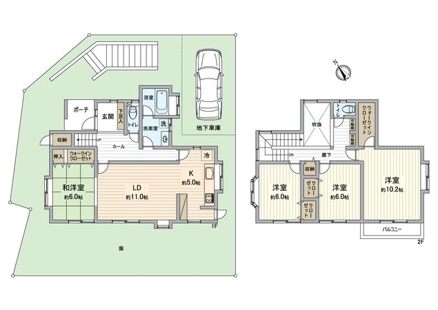 八王子市南大沢4丁目 戸建 間取図(平面図) 八王子市南大沢4丁目 戸建 間取図(平面図)