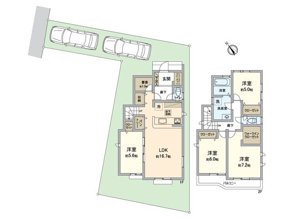 八王子市元八王子町2丁目 新築戸建7号棟 間取図(平面図)