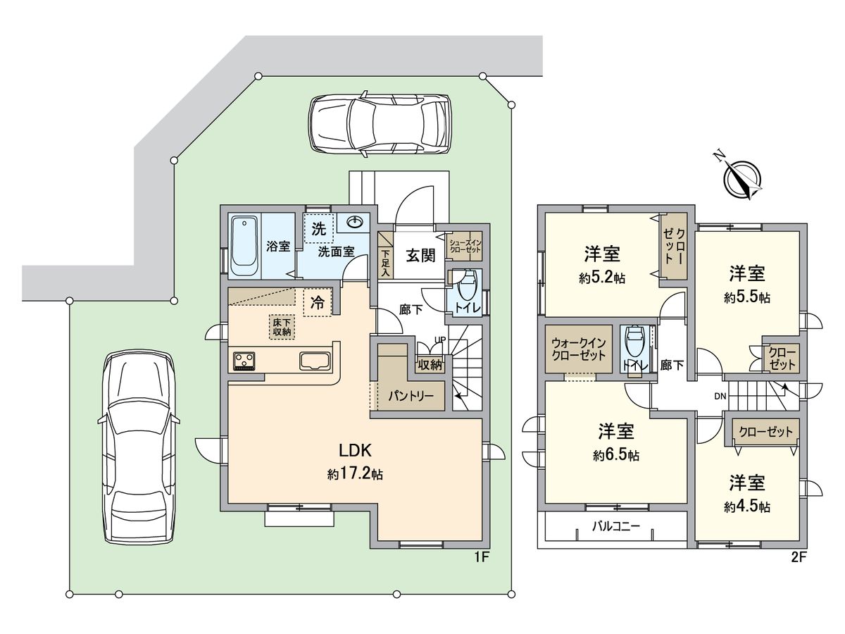 八王子市元八王子町2丁目 新築戸建9号棟 間取図(平面図) 間取図(平面図)