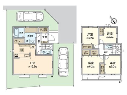 八王子市元八王子町2丁目 新築戸建10号棟 間取図(平面図)