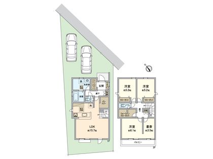 八王子市元八王子町2丁目 新築戸建11号棟 間取図(平面図)