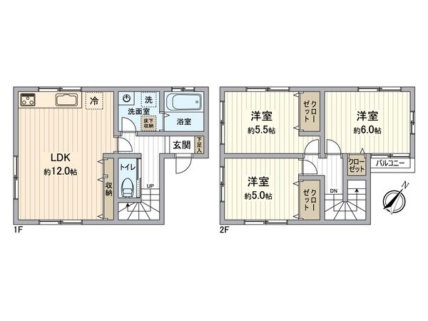 日野市東豊田1丁目 戸建 間取図(平面図) 日野市東豊田1丁目 戸建 間取図(平面図)
