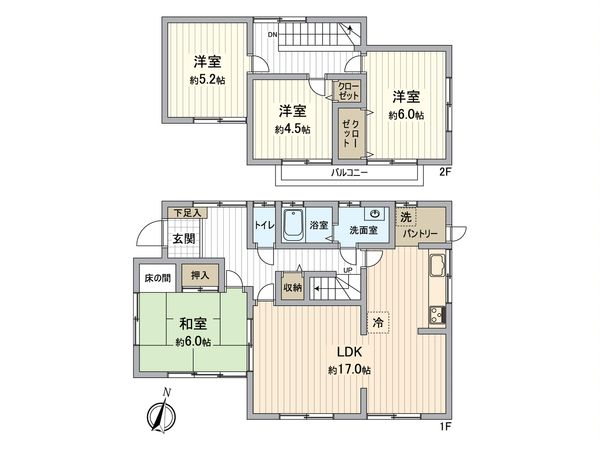 八王子市北野台1丁目 戸建 間取図(平面図)