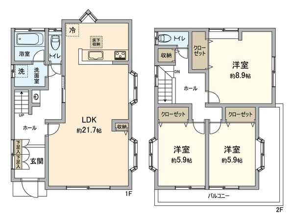 八王子市打越町 戸建 間取図(平面図) 間取図(平面図)
