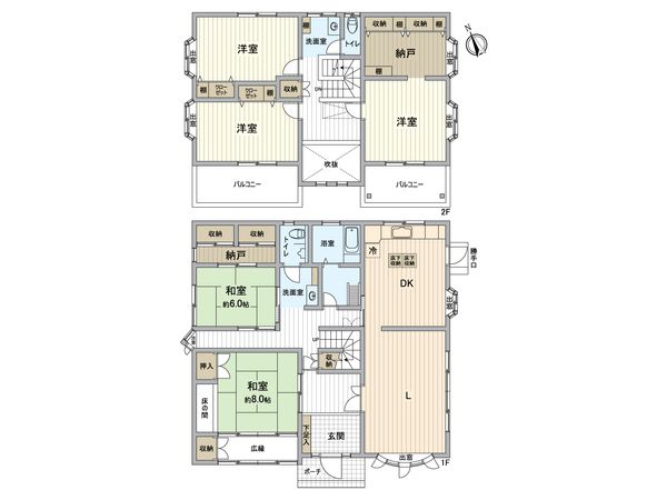 八王子市元本郷町3丁目 戸建 間取図(平面図) 八王子市元本郷町3丁目 戸建 間取図(平面図)