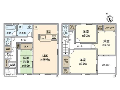八王子市川口町 新築戸建3号棟 間取図(平面図)