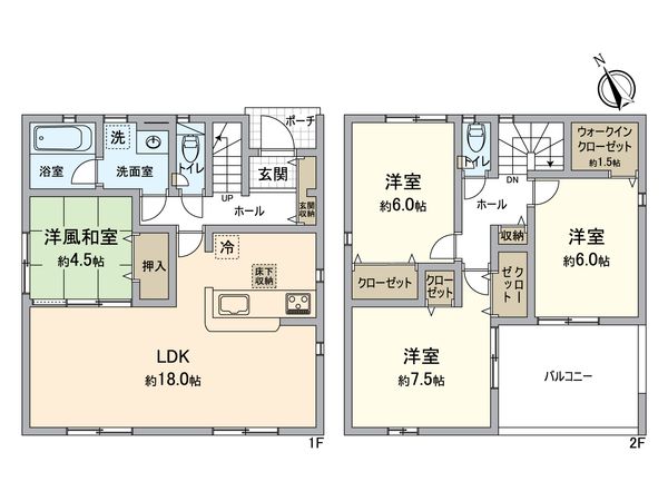 八王子市川口町 新築戸建6号棟 間取図(平面図)