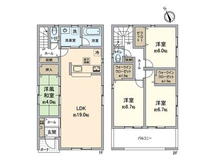 八王子市川口町 新築戸建9号棟 間取図(平面図)