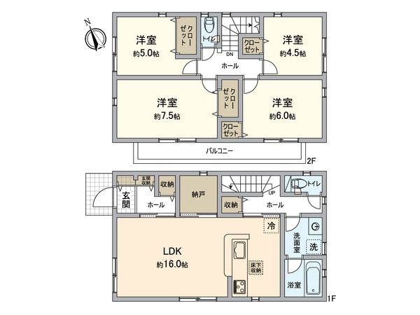 八王子市諏訪町 新築戸建3号棟 間取図(平面図) 八王子市諏訪町 新築戸建3号棟 間取図(平面図)
