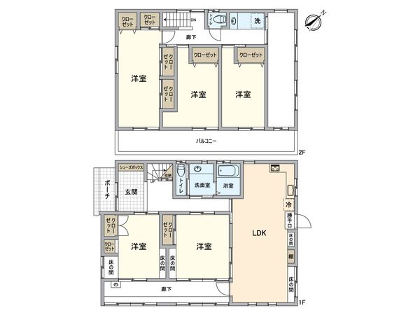 八王子市散田町3丁目 戸建 間取図(平面図) 八王子市散田町3丁目 戸建 間取図(平面図)