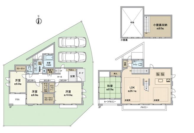 八王子市別所1丁目 戸建 間取図(平面図)
