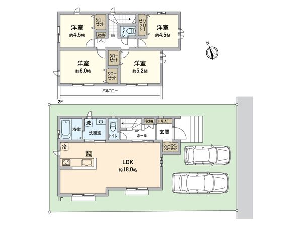 日野市神明2丁目 新築戸建 間取図(平面図)