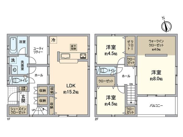 八王子市元八王子町2丁目 新築戸建 4号棟 間取図(平面図) 間取図(平面図)
