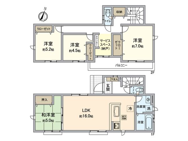 八王子市石川町 新築戸建11号棟 間取図(平面図)