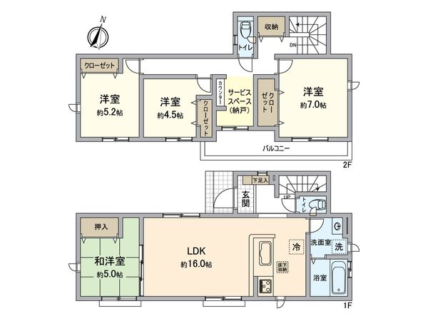 八王子市石川町 新築戸建11号棟 間取図(平面図)
