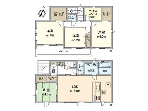 八王子市石川町 新築戸建12号棟 間取図(平面図)