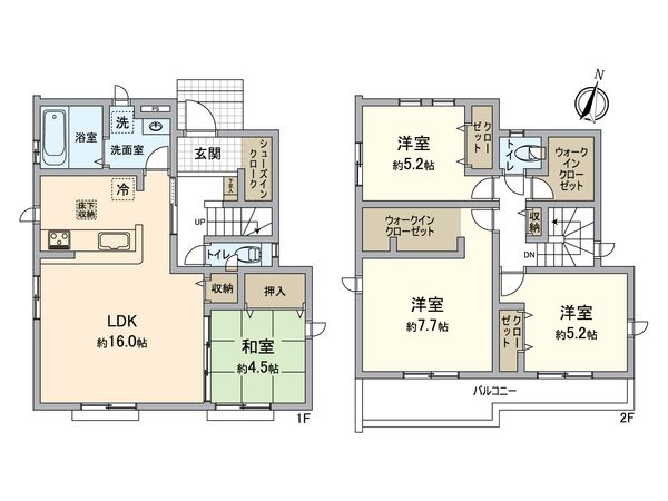 八王子市石川町 新築戸建15号棟 間取図(平面図)