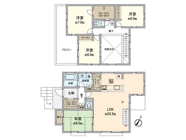 八王子市長房町 新築戸建 間取図(平面図) 八王子市長房町 新築戸建 間取図(平面図)