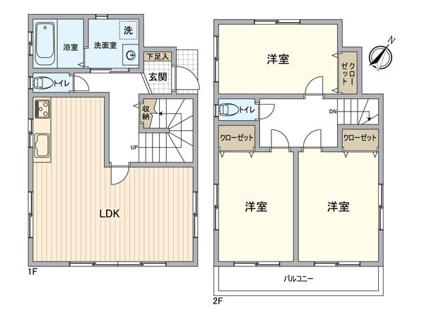 八王子市東浅川町 戸建 間取図(平面図) 八王子市東浅川町 戸建 間取図(平面図)