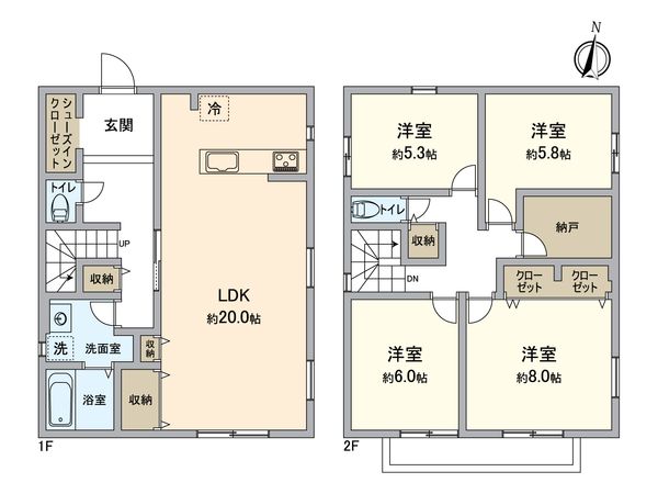 八王子市南陽台1丁目 新築戸建 間取図(平面図)