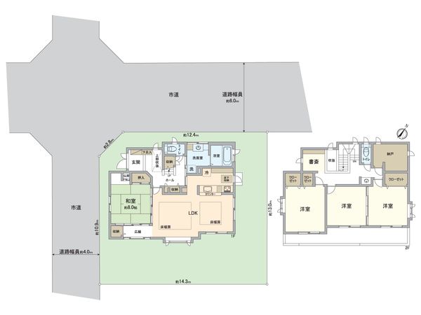 八王子市絹ケ丘3丁目 戸建 間取図(平面図) 八王子市絹ケ丘3丁目 戸建 間取図(平面図)