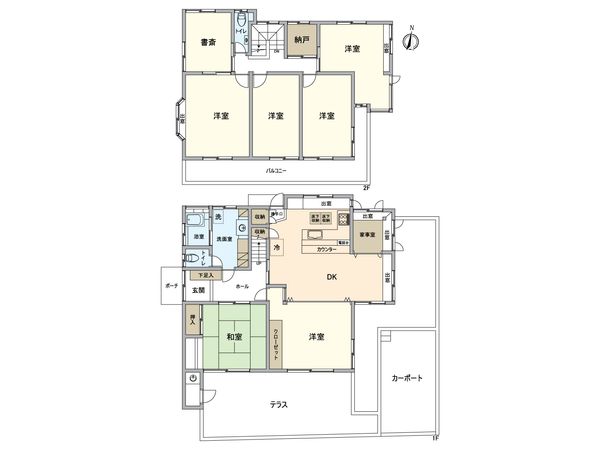 八王子市散田町4丁目 戸建 間取図(平面図)