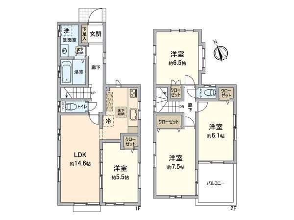 八王子市大和田町2丁目 戸建 間取図(平面図) 間取図(平面図)