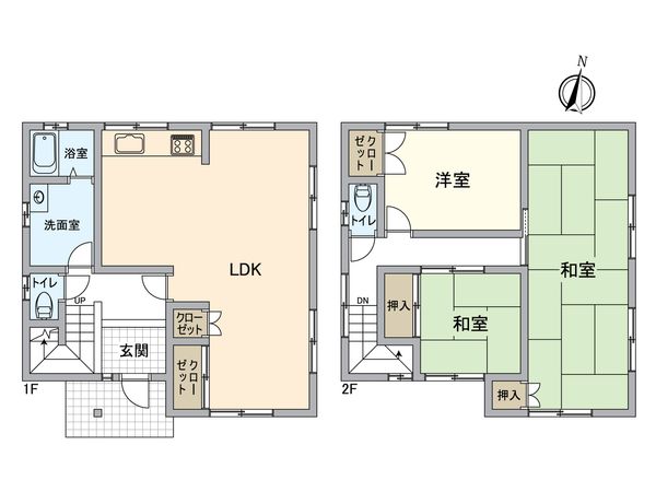 八王子市西浅川町 戸建 間取図(平面図)
