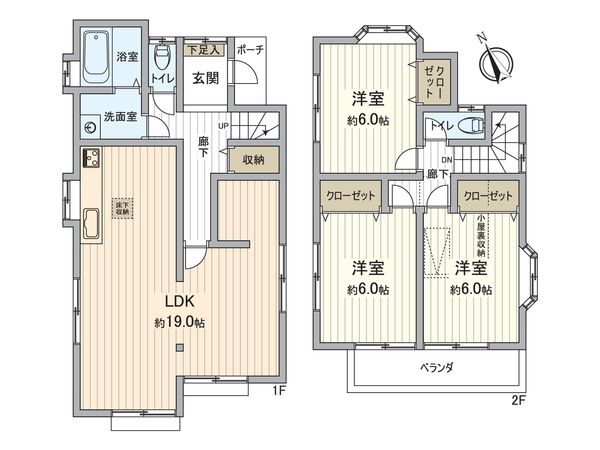 八王子市横川町 戸建 間取図(平面図)