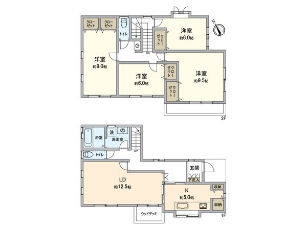八王子市石川町 戸建 間取図(平面図) 間取図(平面図)
