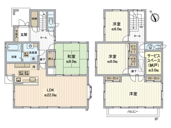 八王子市西片倉3丁目 戸建 間取図(平面図) 八王子市西片倉3丁目 戸建 間取図(平面図)
