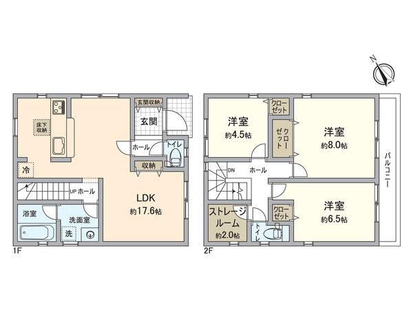 八王子市泉町 新築戸建 4号棟 間取図(平面図)