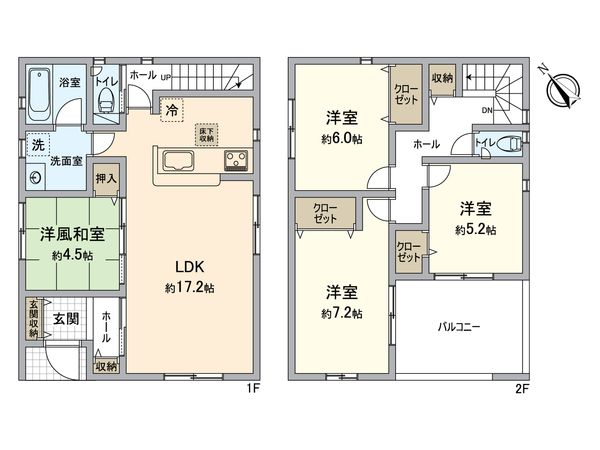 八王子市泉町 新築戸建 6号棟 間取図(平面図)