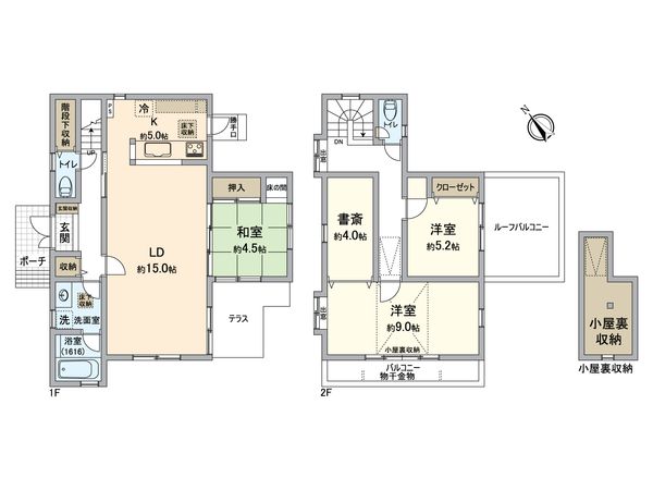 八王子市下柚木 戸建 間取図(平面図) 八王子市下柚木 戸建 間取図(平面図)