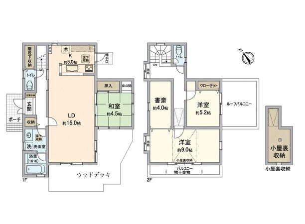 八王子市下柚木 戸建 間取図(平面図) 八王子市下柚木 戸建 間取図(平面図)