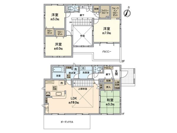 八王子市めじろ台3丁目 新築戸建 1号棟 間取図(平面図)