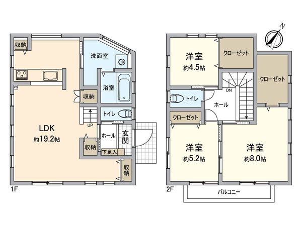 八王子市長房町 戸建 間取図(平面図)