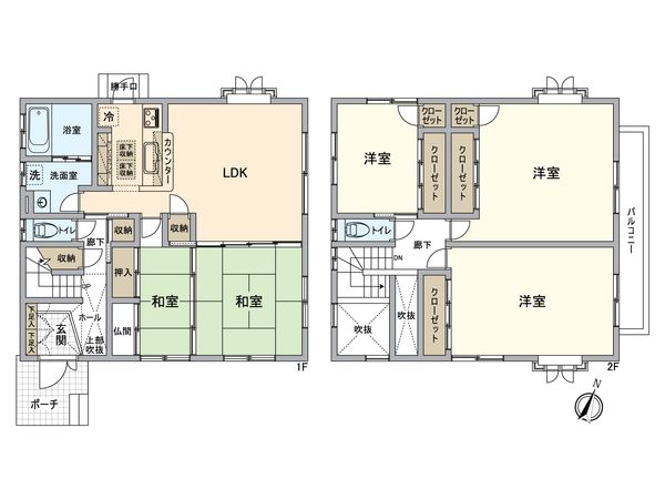 八王子市七国6丁目 戸建 間取図(平面図) 八王子市七国6丁目 戸建 間取図(平面図)