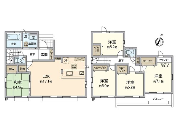 八王子市北野台4丁目 新築戸建 間取図(平面図)